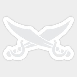 Just a White Two Pirate Swords Sticker